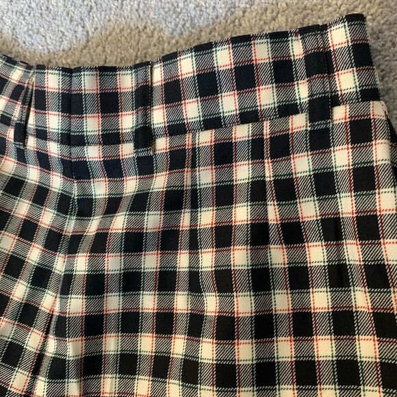 VTG 90s Escada Sport Wool Tartan Plaid Check Shorts Size 34 | US 2 High Waist - Picture 7 of 11